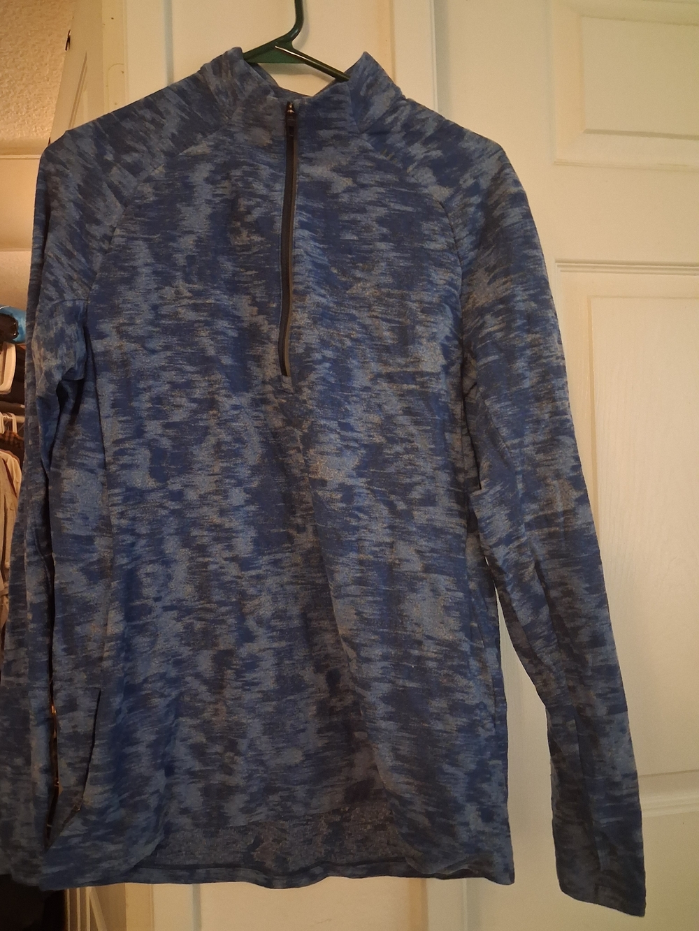 lululemon athletica Blue Heather Half-Zip Pullover